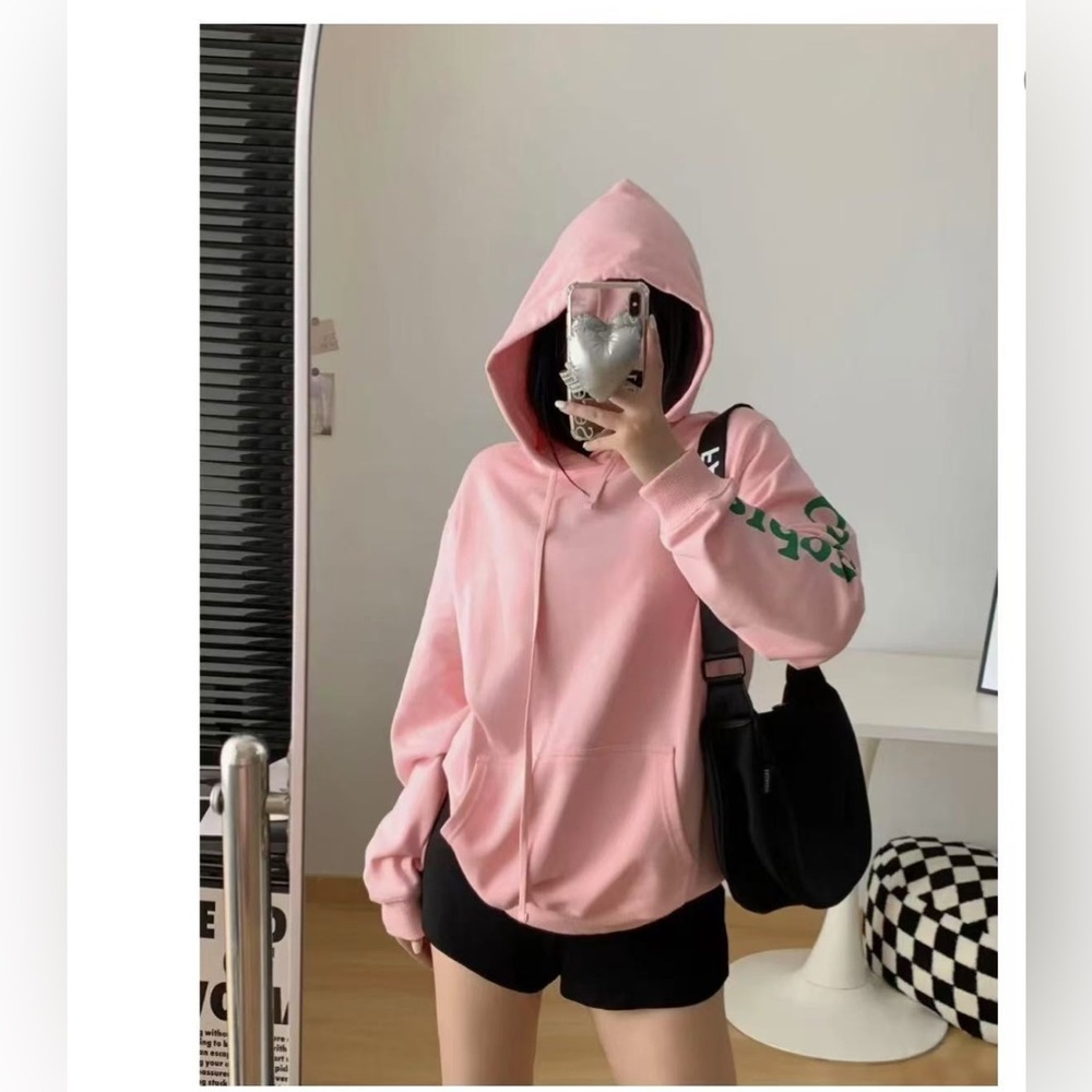 Coach women Valentine's Hoodie‎ Spring Autumn Streetwear Color Pink L - Picture 4 of 13